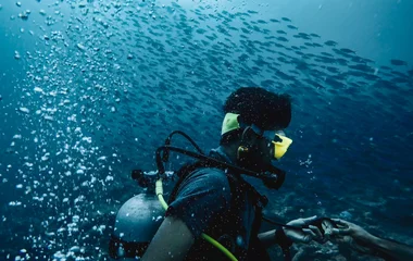 Man Scuba diving