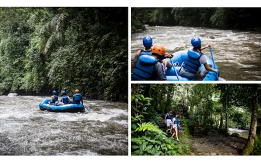 Rapid water rafting excursion