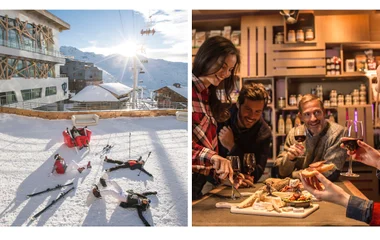Collage of Val Thorens ski