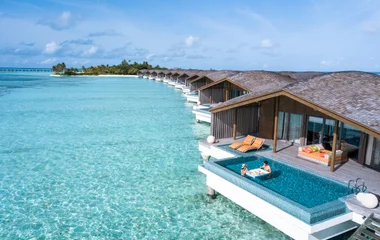 Overwater villa in the Maldives