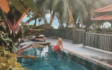 Romantic intimate terrace corner with own private pool