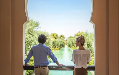 Couple on their honeymoon in Marrakech