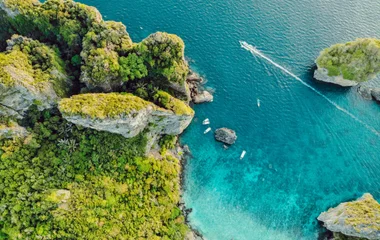 aerial view of the Phi Phi islands