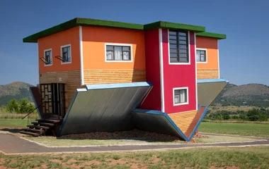 an upside down house picture