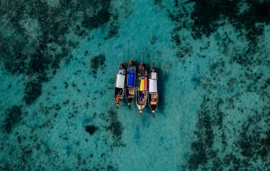 boat in clear water
