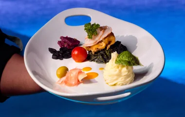 Plato del restaurante del resort.
