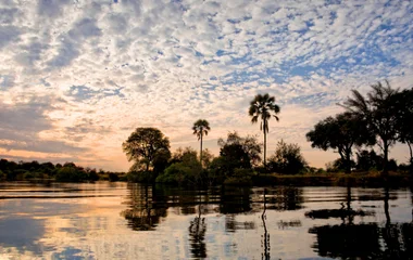 Coucher de soleil lors d'un voyage au Zimbabwe