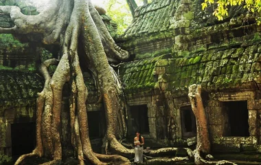 Temple de Ta Prohm à Angkor lors d'un voyage au Cambodge