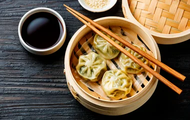 Raviolis asiatiques lors d'un voyage à Singapour