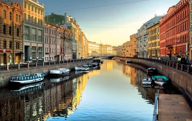 Canaux de Saint Petersbourg lors d'un voyage en Russie