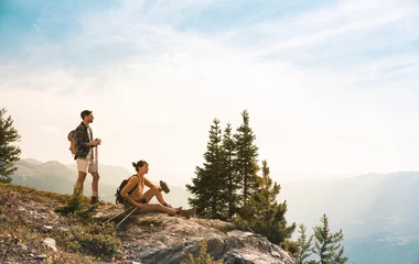 randonnée montagne couple