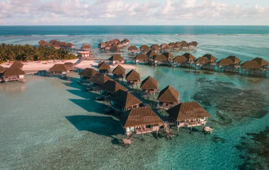 Overwater villas in the Maldives
