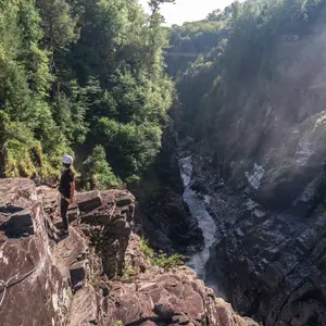 Vista das montanhas do Canadá.