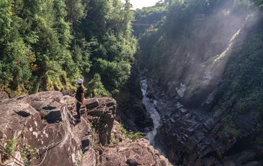 Vista de uma montanha no Canadá