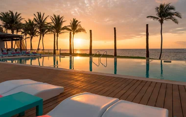beautiful sunset in Club Med Mexico's all inclusive Resort