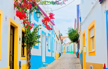 Colourful streets in Portugal