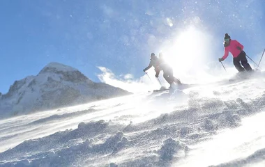 Intermediate skiing