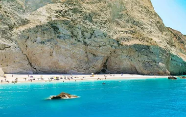 Sunny beach in Greece