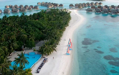 Aerial view of the garden islands