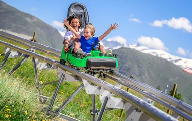 family enjoying summer in the Alps
