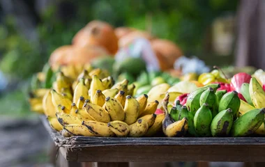 Bananas at a Seychelles market