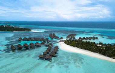 A view of Maldives from above