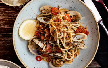 Italienische Spaghetti mit Muscheln