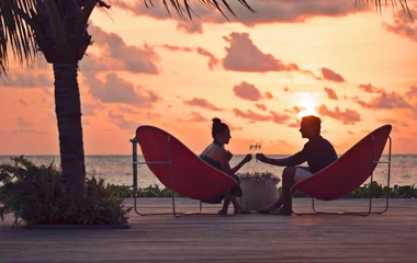 Paar im Club Med Finolhu, Malediven