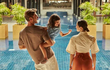 family enjoying a holiday together