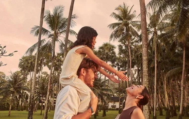 Family on holiday in the Caribbean