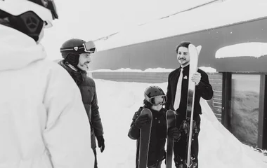 family on a ski holiday