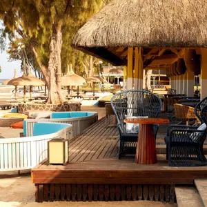 Mauritius beach bar and lounges