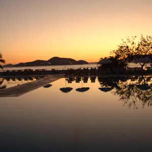 sunsets in a beach resort in Rio