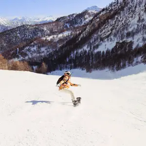 snowboarding in the Alps