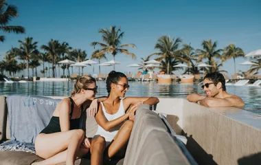 People in the pool in Club Med Turks