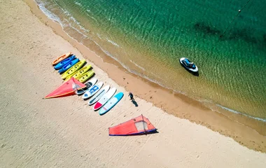 windsurfer in bali on holiday