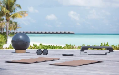 Fitness Geräte am Meer