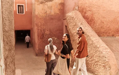 Familia en viaje a Marruecos.