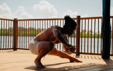relaxing paddleboard