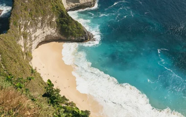 Nusa penida arch seen from above