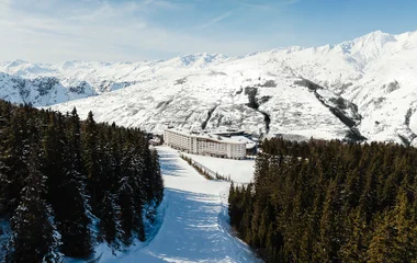 Vista aérea do Club Mes Les Arcs Panorama