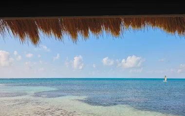 Praia em Cancún.
