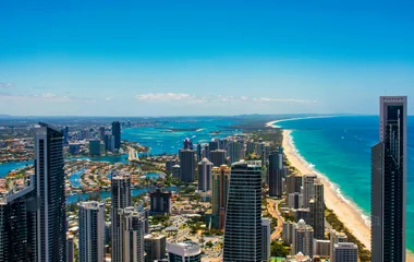 Aerial view of Gold Coast, in QLD