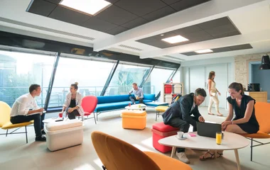 People working in an office