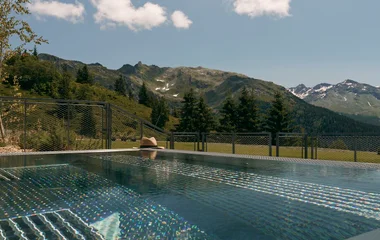 Poolside in the Alps