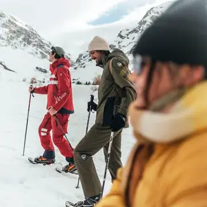 amigos en la montaña