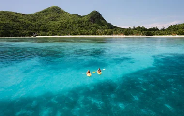 Paddle boarding in Seychelles