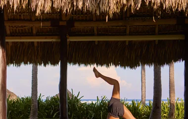 Femme pratiquant du Yoga