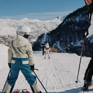 Skiing in the French Alps