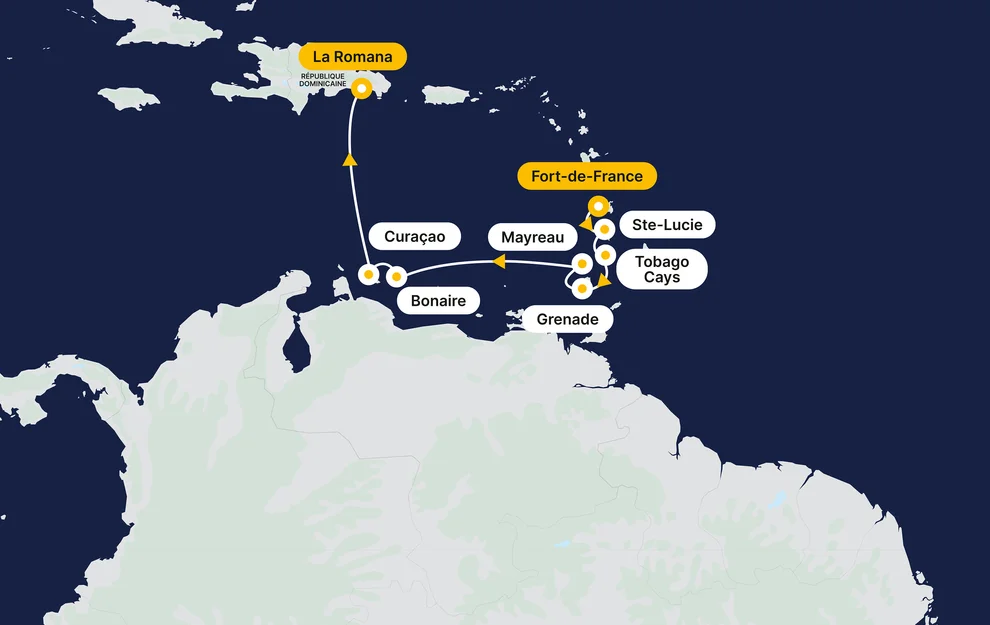 From the Leeward Islands to Hispaniola